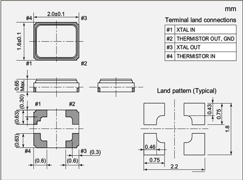 NDK晶振,貼片晶振,NX2016SF晶振,貼片石英晶振