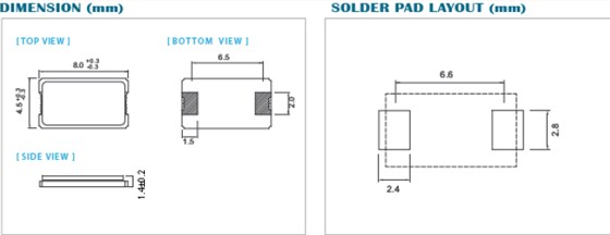 XQ晶振,行車(chē)記錄儀晶振,8045mm晶振 XQ晶振,行車(chē)記錄儀晶振,8045mm晶振