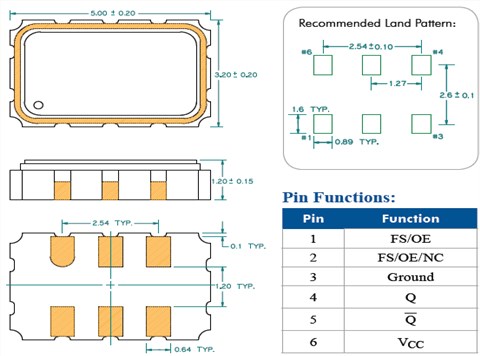 百利通亞陶晶振,有源晶體振蕩器,NX50SB晶振