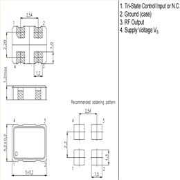 XO-53000H無線模塊晶振,XO-53331HST-LF-45.000MHz,KVG低電壓振蕩器