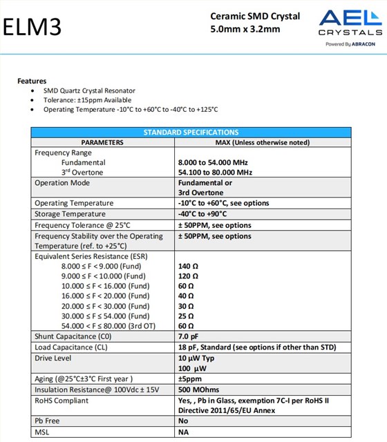 ELM3規格 ELM3規格