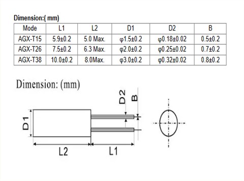 無源石英晶振,雅士博晶振,兩腳插件晶體,AGX-T38高品質(zhì)晶振
