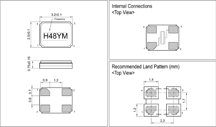PCB計(jì)時(shí)模塊諧振器,小體積石英3225晶振,HSX321G晶振