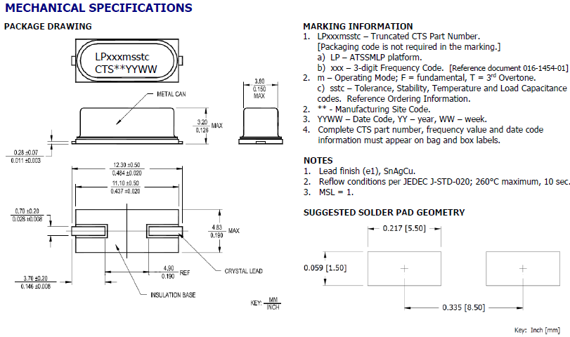 進口石英晶體諧振器,49SMD大體型無源晶振,ATSSMLP晶振