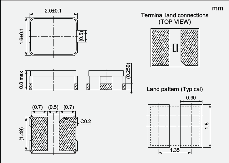 高精度超小型晶體,2016兆赫茲諧振器,NX2016GC晶振