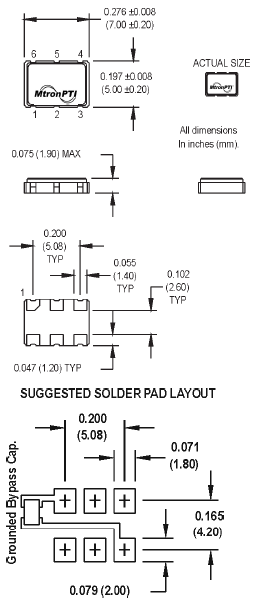 M310x 5070 6P VCXO LVPECL LVDS CML