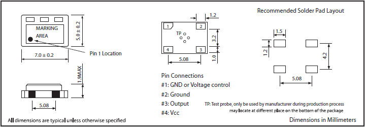 MTI-Milliren晶振,7050mm溫補晶振,404晶振