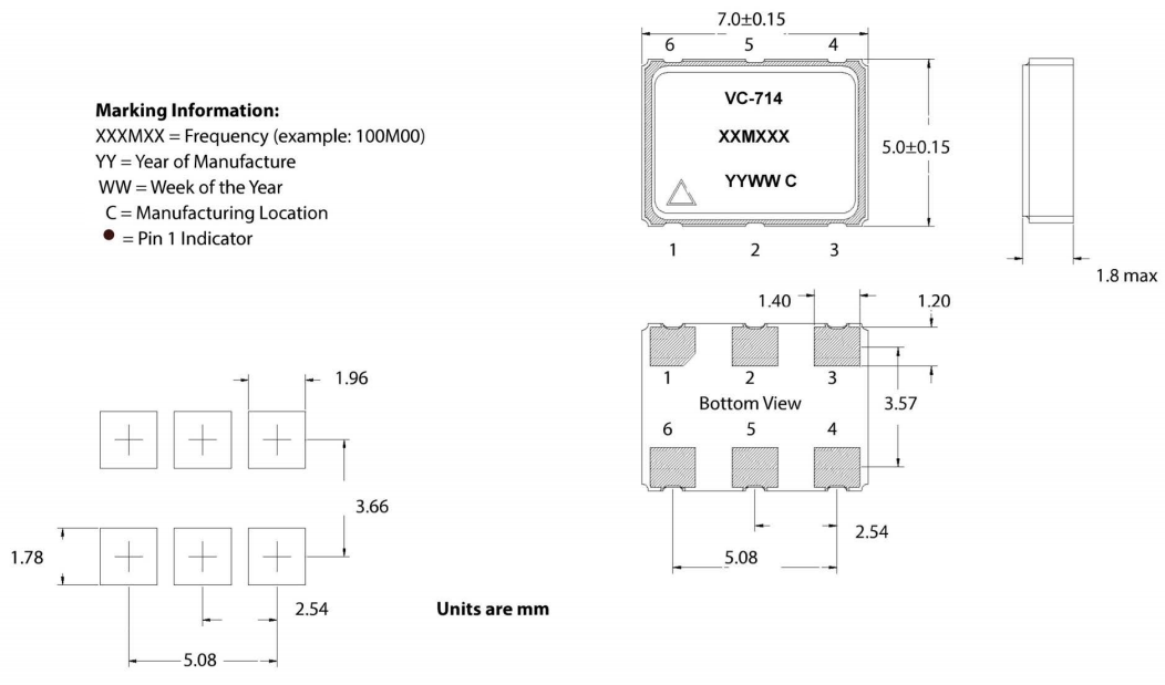 VC-714-ECE-FAAN-200M000000TR,7050mm,200MHz,Microchip振蕩器